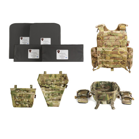Комплект Ultimate Operator Protection Suite (ARES Full Edition) Плитоноска ARES + Повний комплект балістичного захисту 360° NIJ IIIA. Dyneema®