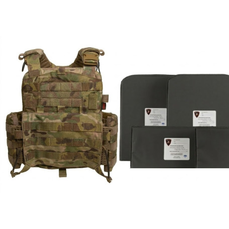 Комплект баллистической  защиты Full Core Ballistic Protection Suite (ARES Edition). Плитоноска Ares MBAV+ Балістичний захист NIJ IIIA Dyneema®